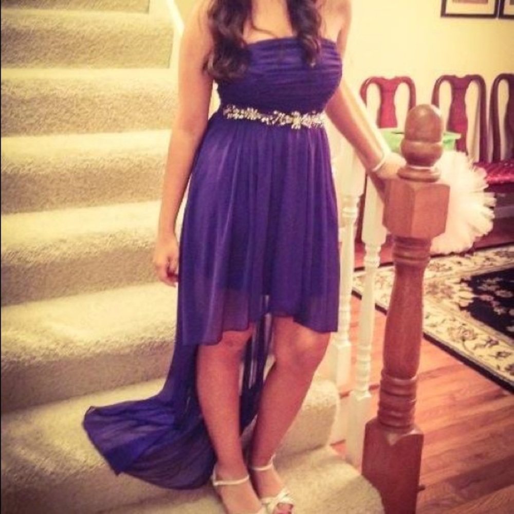B. DARLIN Strapless High-Low Dress • size 3/4